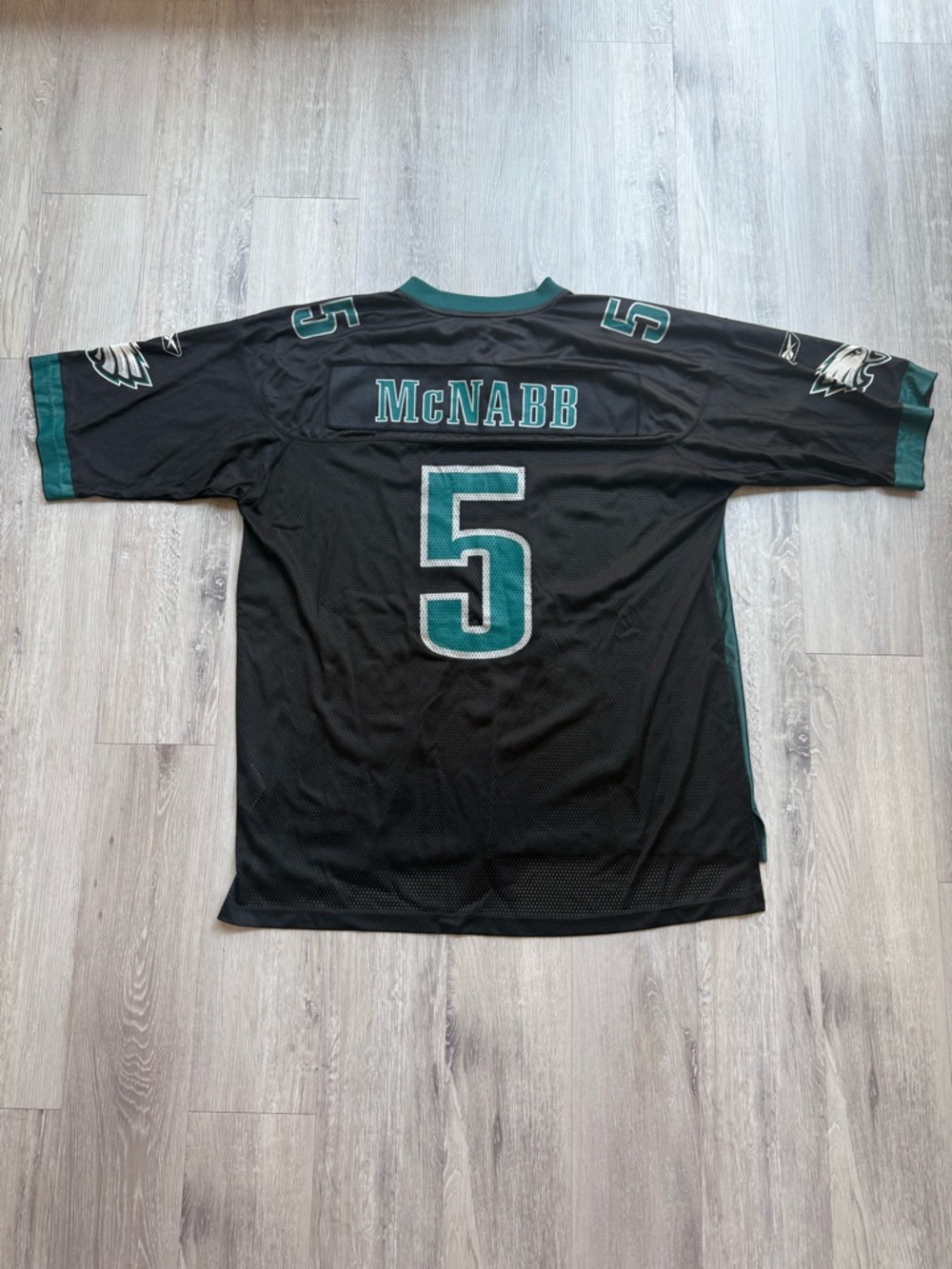 Reebok Black & Midnight Green McNabb #5 Philadelphia Eagles Jersey